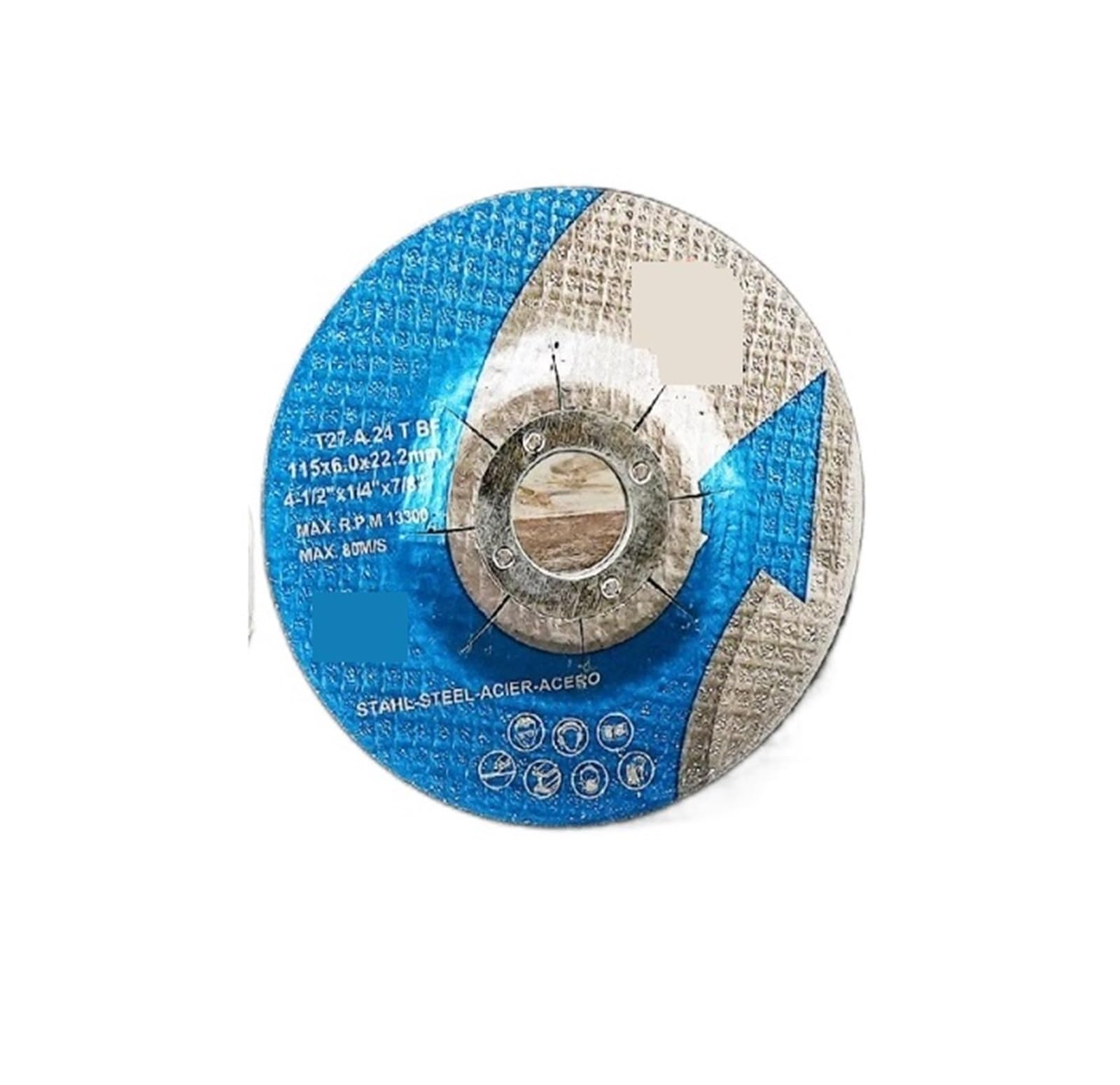 Abrasivo Ruote Levigatura Lucidatura Disco Mola abrasiva in resina da 115 mm, disco abrasivo da 4,5" for smerigliatrice angolare, metallo, acciaio inossidabile, rimozione della ruggine, 1-10 pezzi(10p