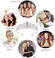 Vista 95 de Corona, coronas para mujer, tiaras para mujer, corona de princesa, corona de cumpleaños, tiaras y coronas para mujer diadema de cumpleaños, Aleación