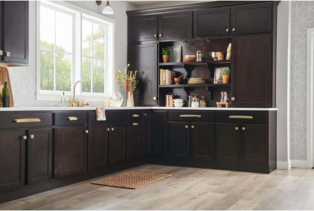 Jeffrey Alexander 192 mm Center Satin Bronze Square-to-Center Square Renzo Cabinet Cup Pull