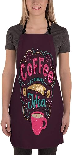 Miniatura 2 de Moslion Delantal de mandala, para chef, camarera, cocinera, cuello ajustable, para mujeres, hombres y niñas