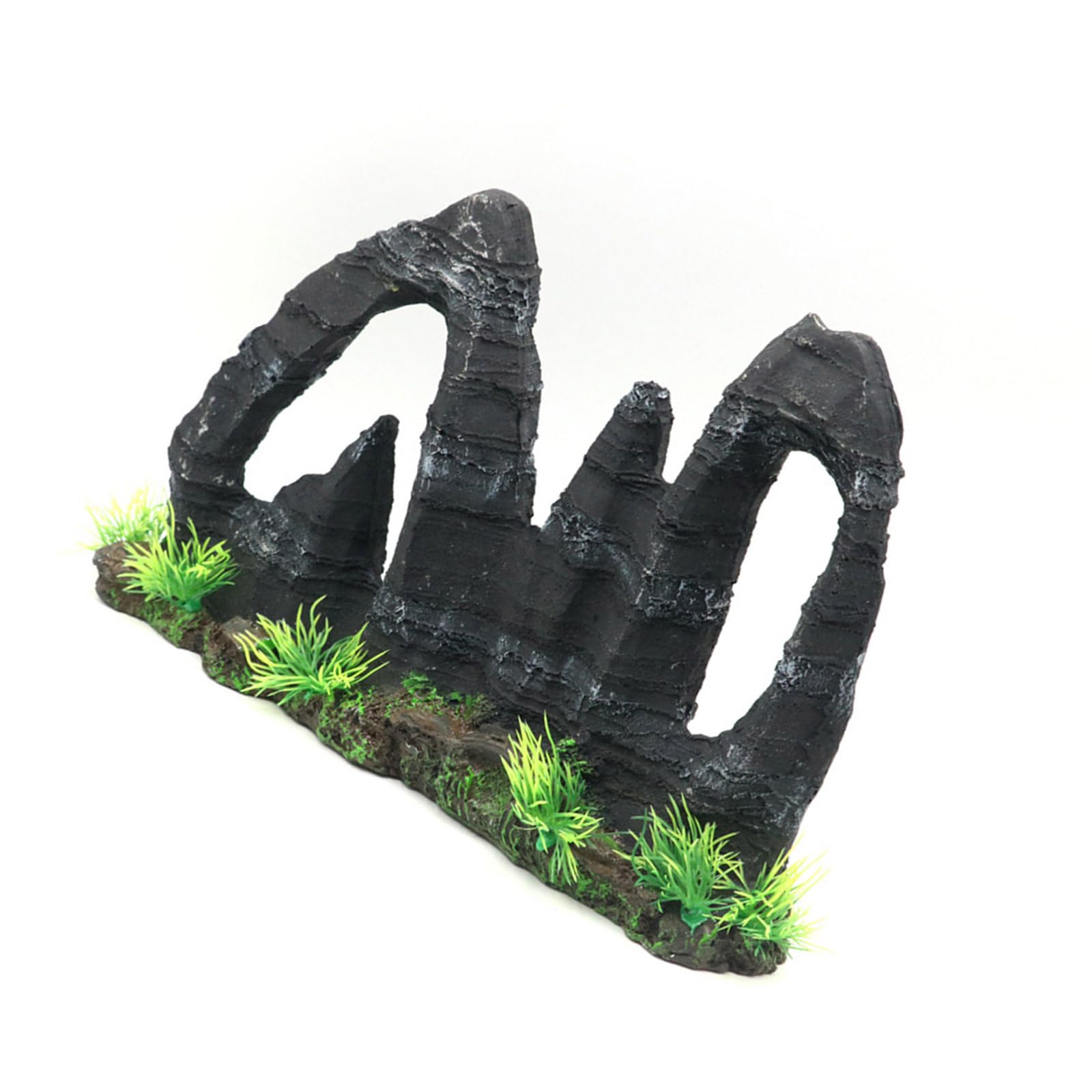 CUNZJIA Realistic Resin Aquariums Decors Enhances Fishtanks Aesthetic Fishtanks Rock Mountain Landscaping Props
