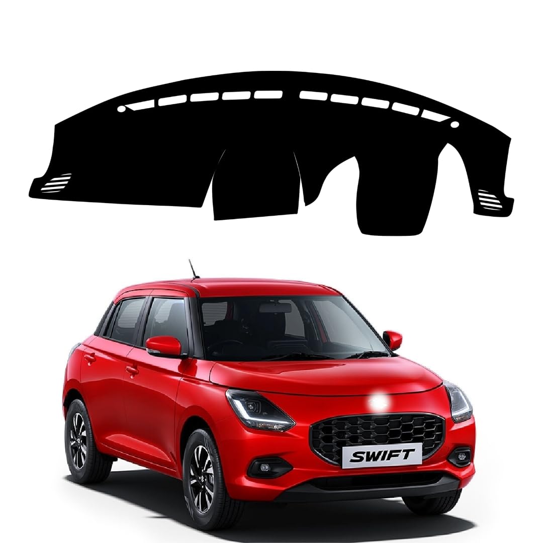 ZEETAS Car Dashboard Cover Compatible with Maruti Suzuki Swift 2024 to 2025 Dustproof, UV Resistant | All-Weather Protection | Custom Fit Car Accessories (Balck)-image-16