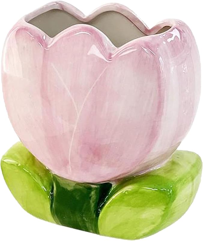 Porta-pincéis de maquiagem de cerâmica Tulipa Roxa, 1 unidade