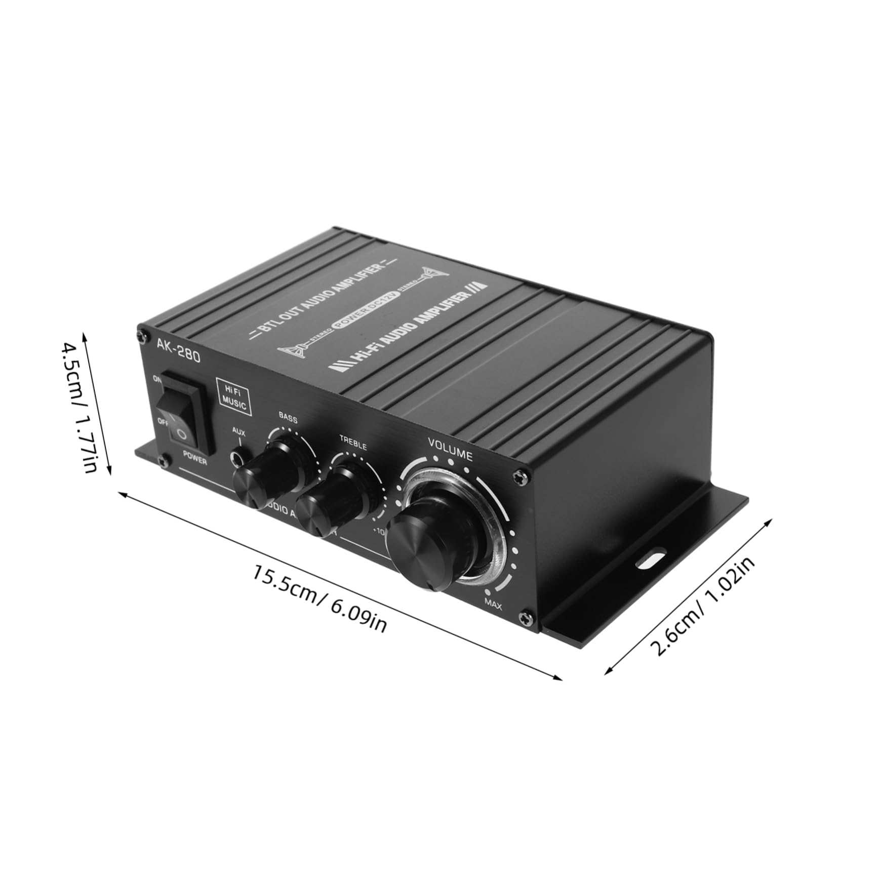 Anneome Portable Car Amplifier Compact Audio Amp for Home Motorcycle and Computer 12v Mini Power Amplifier