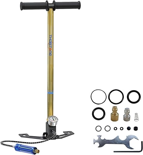 THAISTONE Bomba de aire PCP de 3 etapas, bomba de mano PCP de 4500 psi, bomba de pistola de aire PCP, bomba de aire PCP, bomba de aire de alta