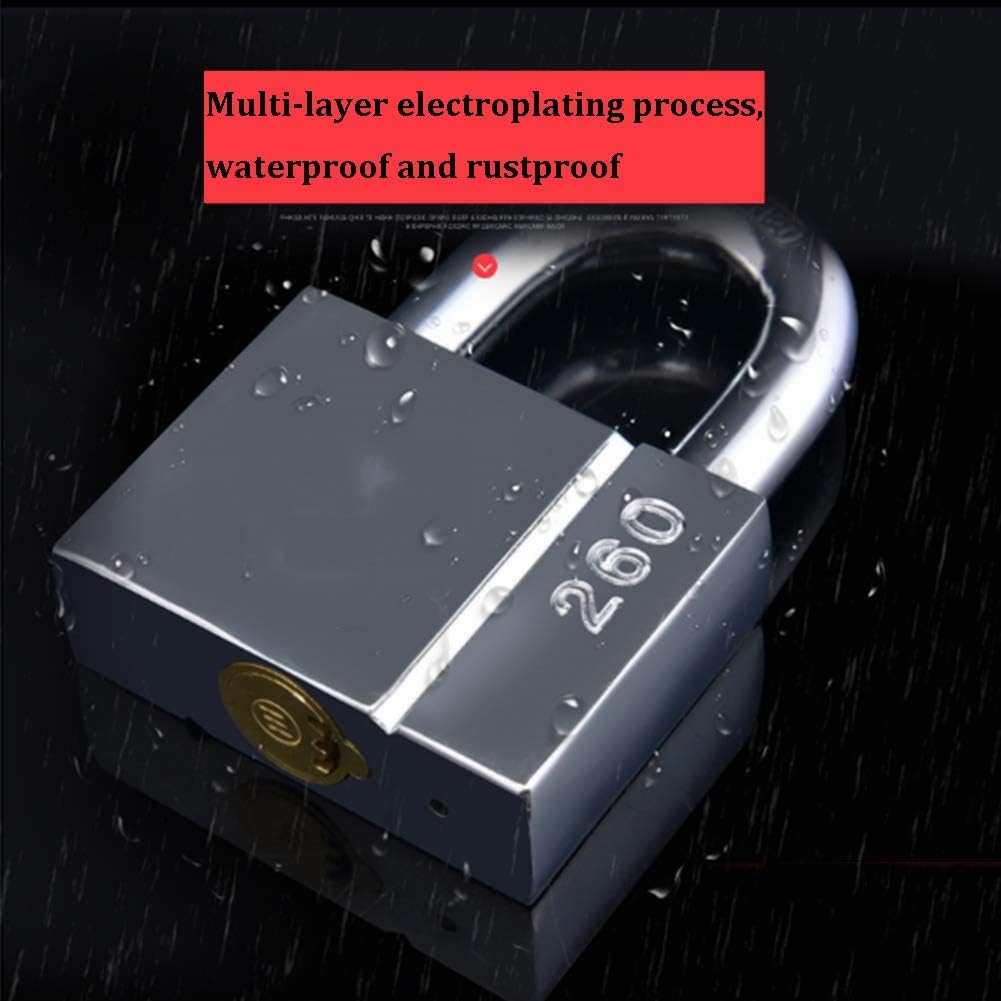 Keyed Padlocks Heavy-Duty Alloy Steel Key Padlock, 3 Copper Keys, Used for Garage Warehouse Fence Storage Cabinet Door Lock, Width 60x90mm (2.4in)