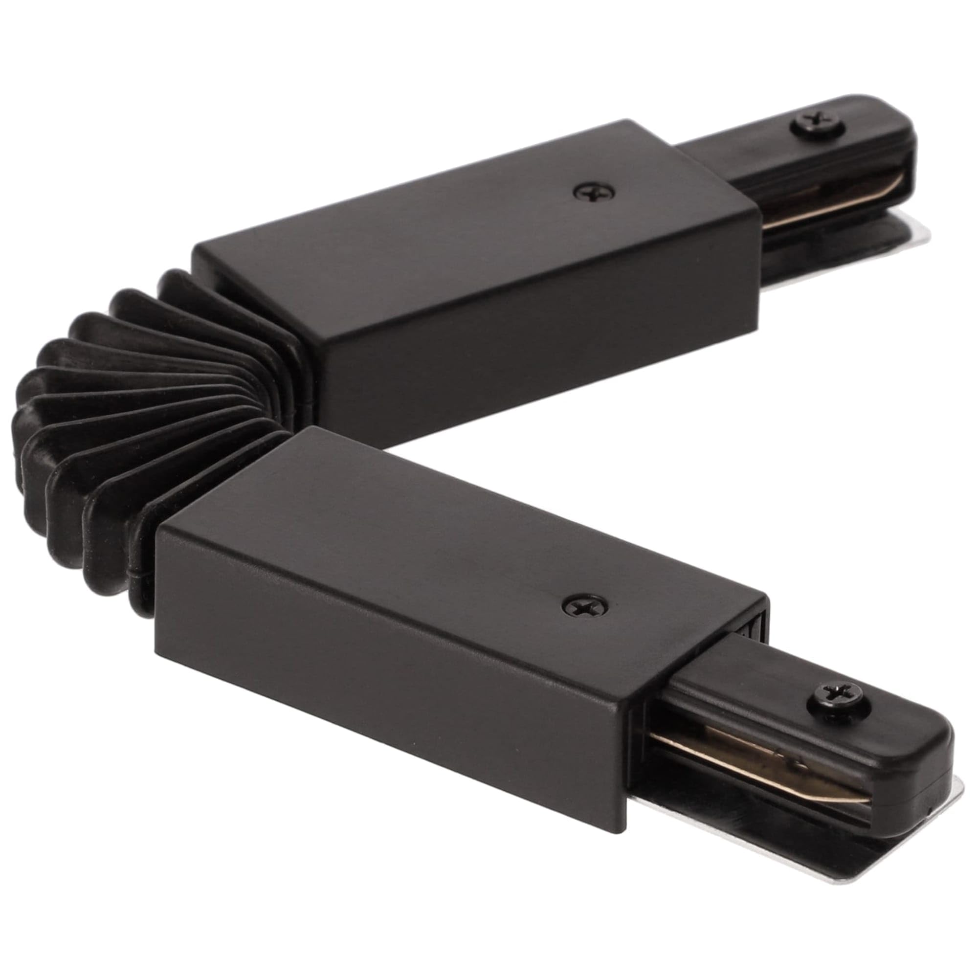EDO - Sistema SEVA - Conector Flexible para Carril de Techo Negro - Extensión Flexible para Riel de Iluminación Monofásico - SEVA Flex Connector Black, IP20 Iluminación en Carril
