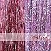 40" Shiny & Sparkle Hair Tinsel Set, 200 Strands (Charm Pink/Mauve Mist)
