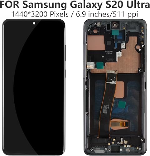 Miniatura 2 de OLED - Pantalla de repuesto para Samsung Galaxy S20 Ultra 5G con marco para Samsung G988 G988U G988U1 G9880, pantalla LCD, digitalizador, montaje de