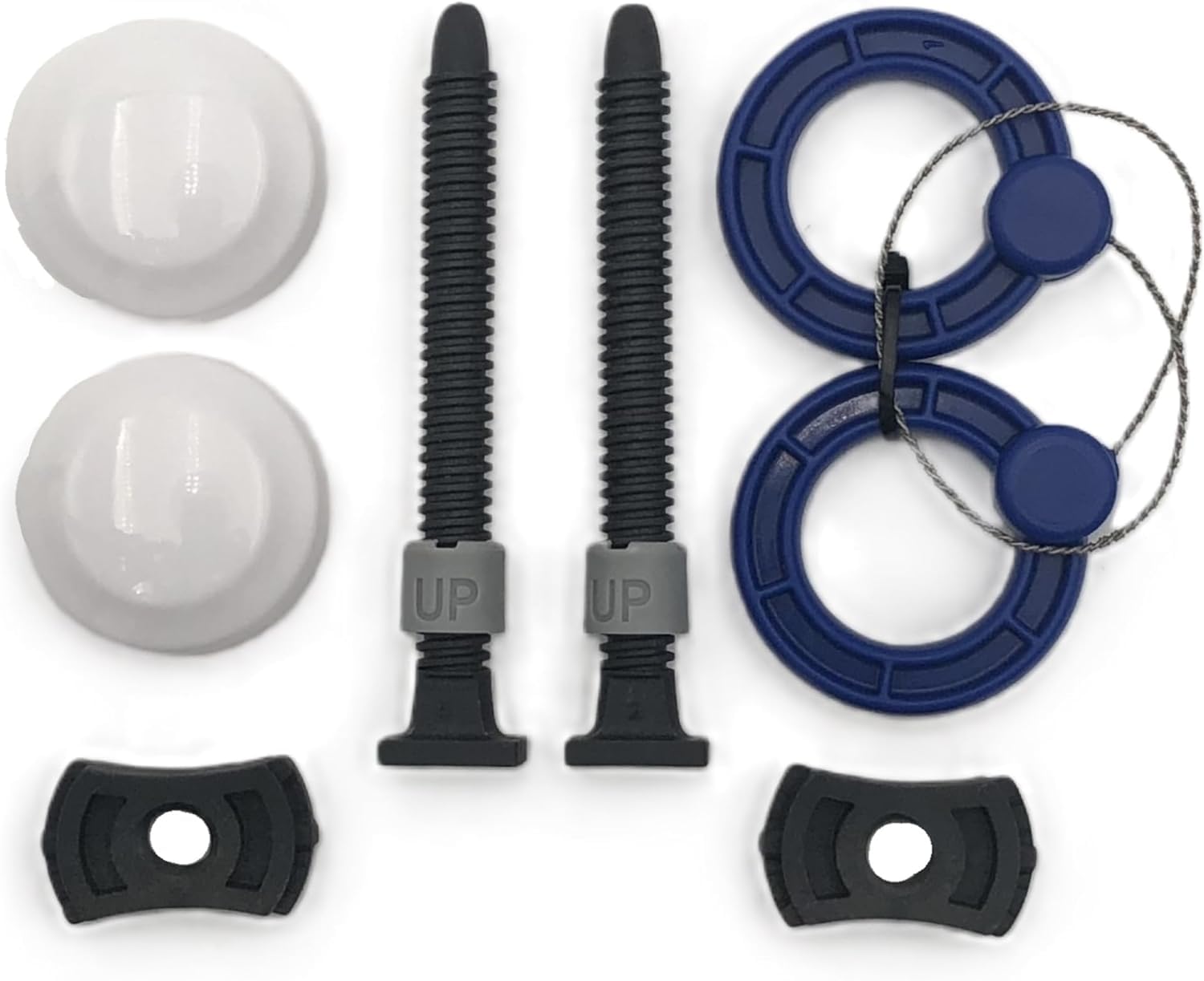 Premium 3.75" Toilet Bolts: Toilet Flange Repair Kit Locks to Toilet Flange (Easy Alignment), Tool-Free Toilet Parts, Easy Cut Bolts (Diamond Saw), & Locking Toilet Bolt Caps. T10-OND-100