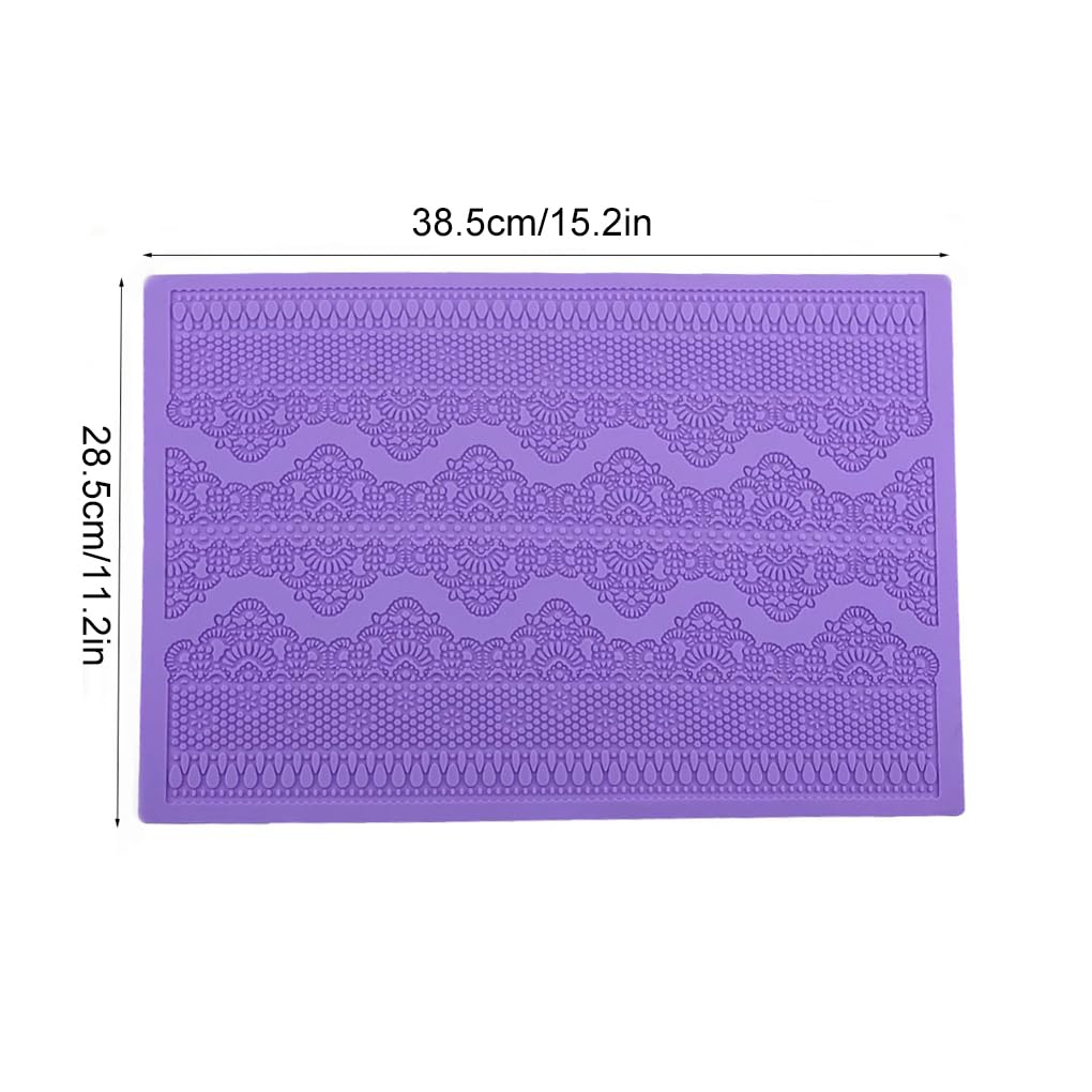 Juego de 5 moldes rectangulares de silicona para tartas de azúcar, para fondant, resistentes al calor, para cocina, horno, chocolate, decoración