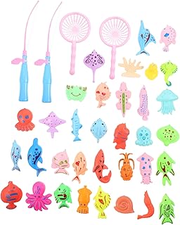 HONMEET 38 Peças Conjunto De Jogo De Pesca Brinquedo De Piscina Vara De Pesca Ímã Brinquedo De Banho De Peixe Brinquedos De Piscina De Pesca Brinquedo De Pesca Infantil Brinquedo De Pesca