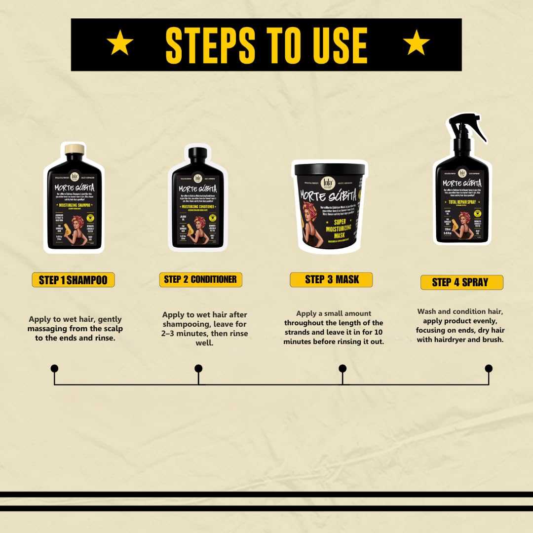 Lola From Rio - Morte Subita - Moisturizing Conditioner For All Types of Dry And Damaged Hair Types, Vegan, Cruelty-free, Paraben-free, Sulfate-free 8.45 Fl Oz - Image 6