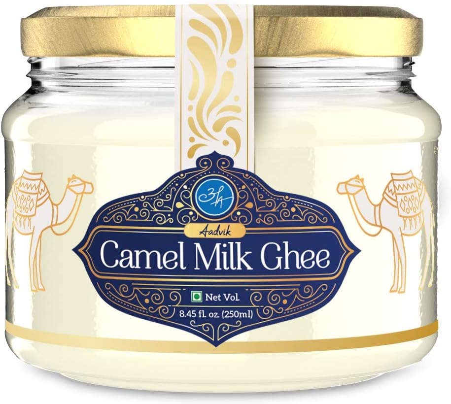 Aadvik Camel Milk Ghee | Pasture Grazed Clarified Butter | No Preservatives | 100% Pure & Natural | 8.45 Fl Oz
