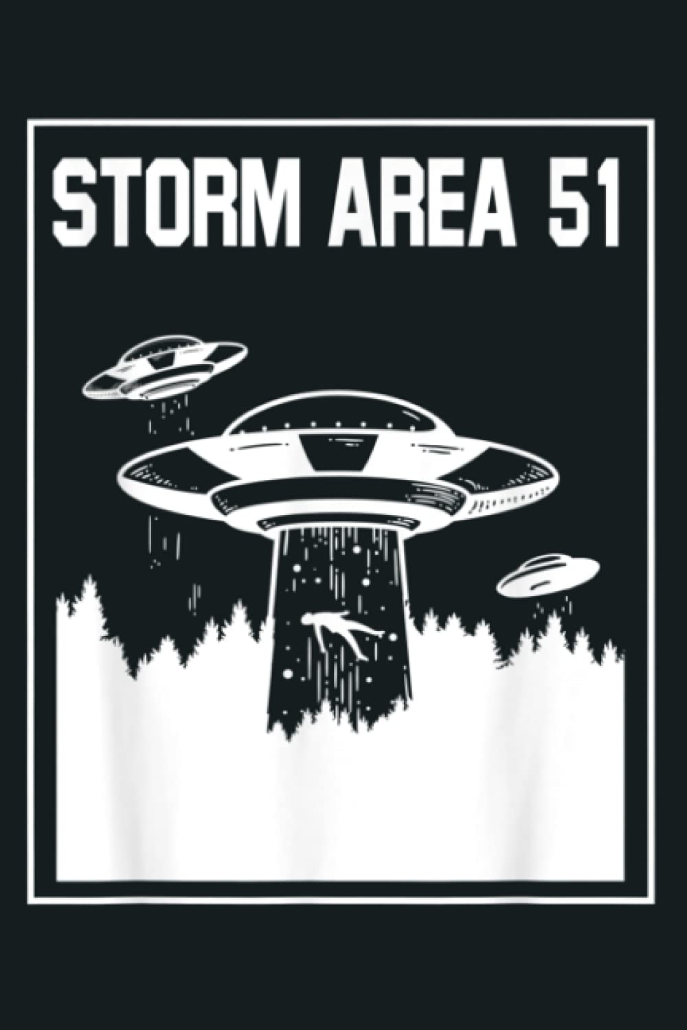 Storm Area 51 Funny UFO Alien Design: Notebook Planner - 6x9 inch Daily Planner Journal, To Do List Notebook, Daily Organizer, 114 Pages