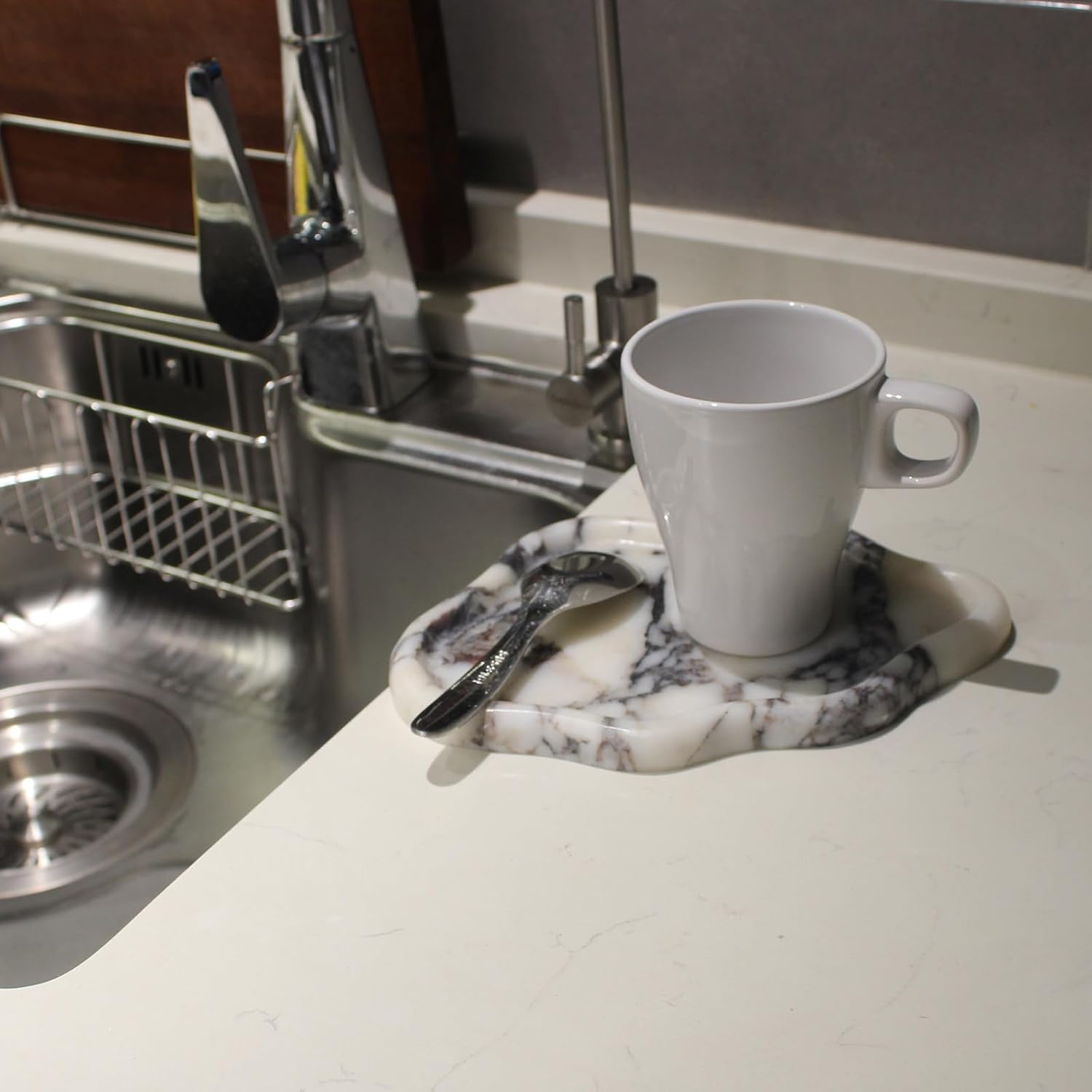 Natural Calacatta Viola Marble Tray Cloud Shape, Jewelry Dish Trinket Dish for Women Gift Home Décor