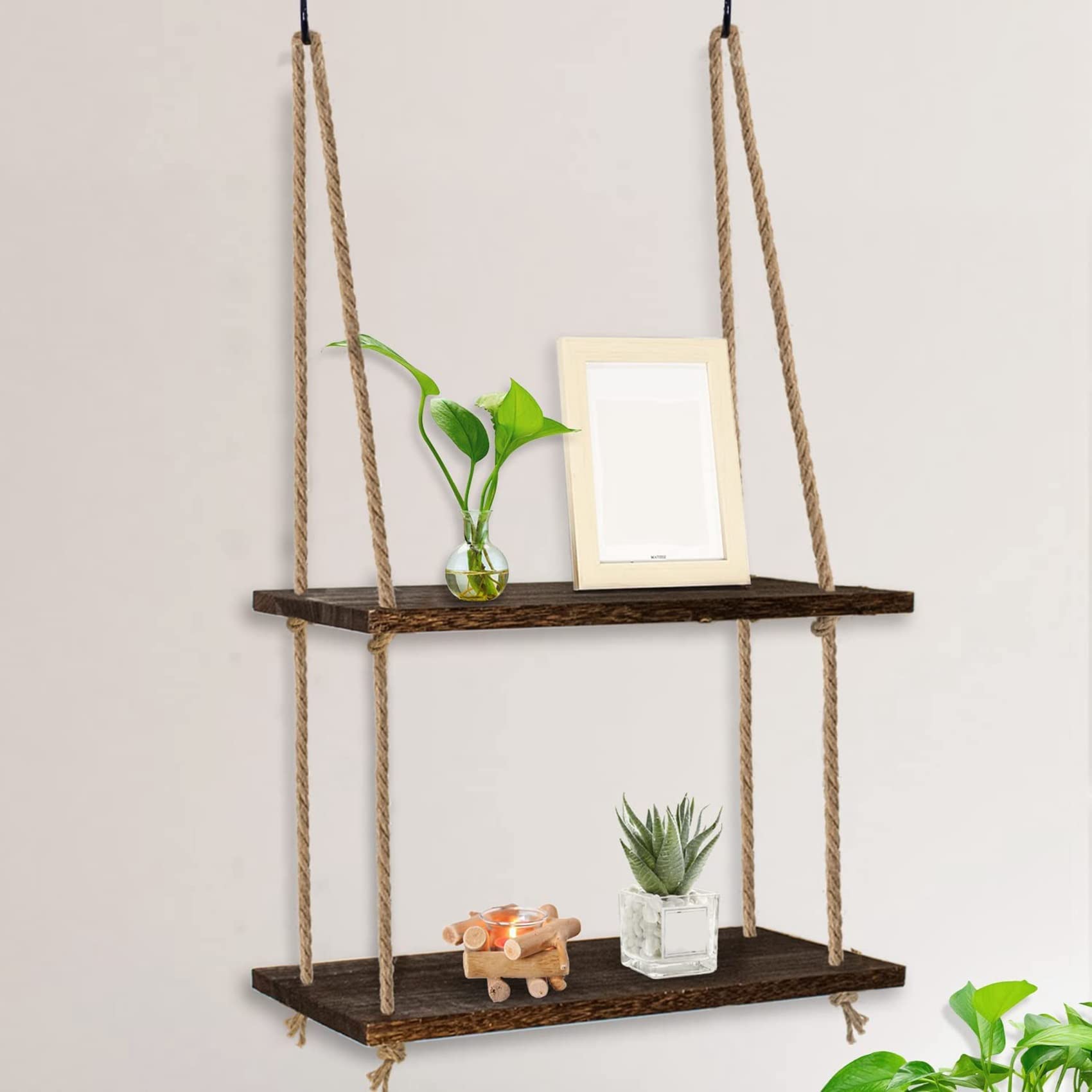 専用♡　２段ウォールシェルフ　ハンドメイド Amazon｜VEMART 2X 壁掛け用ハンギングシェルフ、2段アンティーク