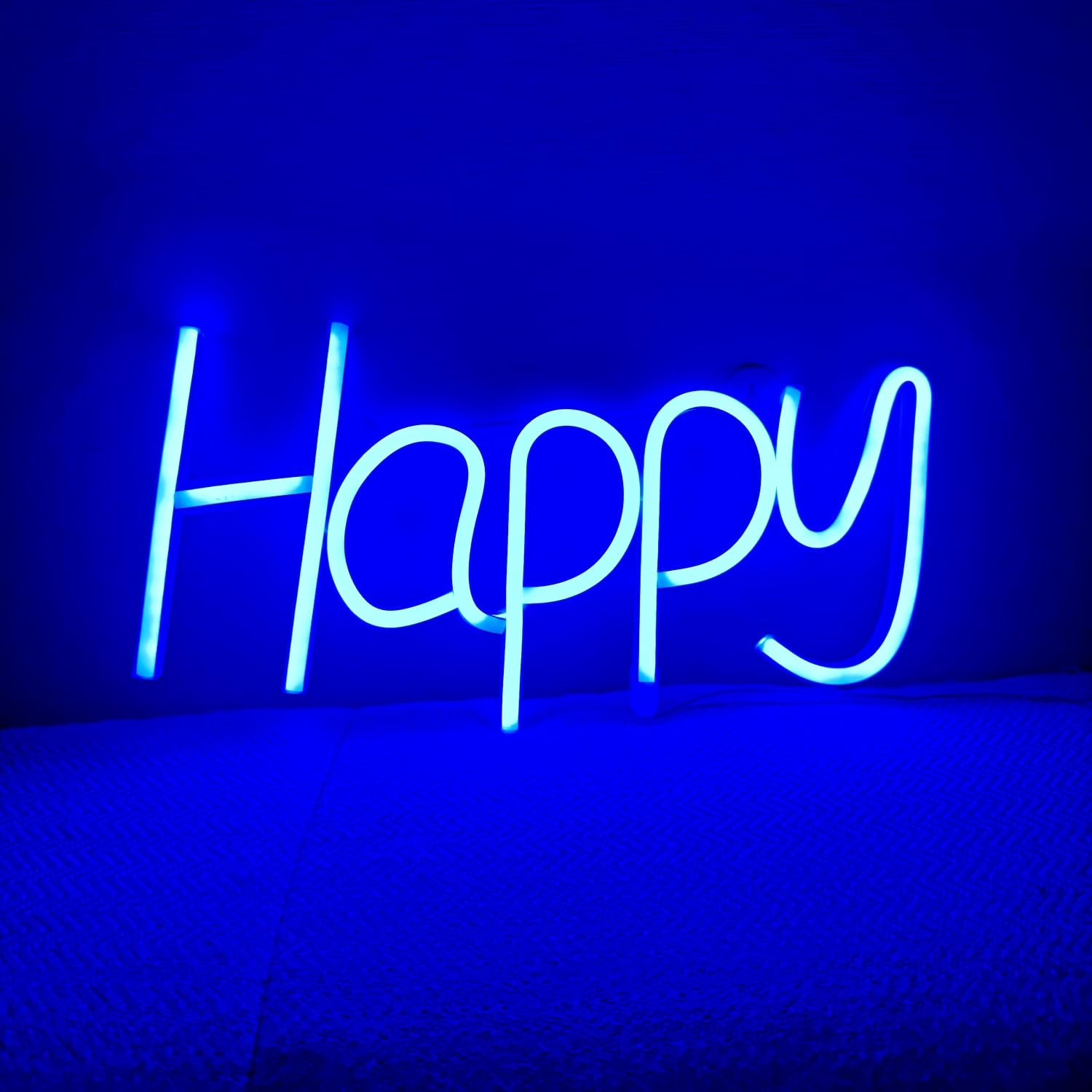 Happy LED Neon Sign for Wall Decor USB Adjustable Brightness Living Room Bars Pub Club Gatherings Art Wall Decor