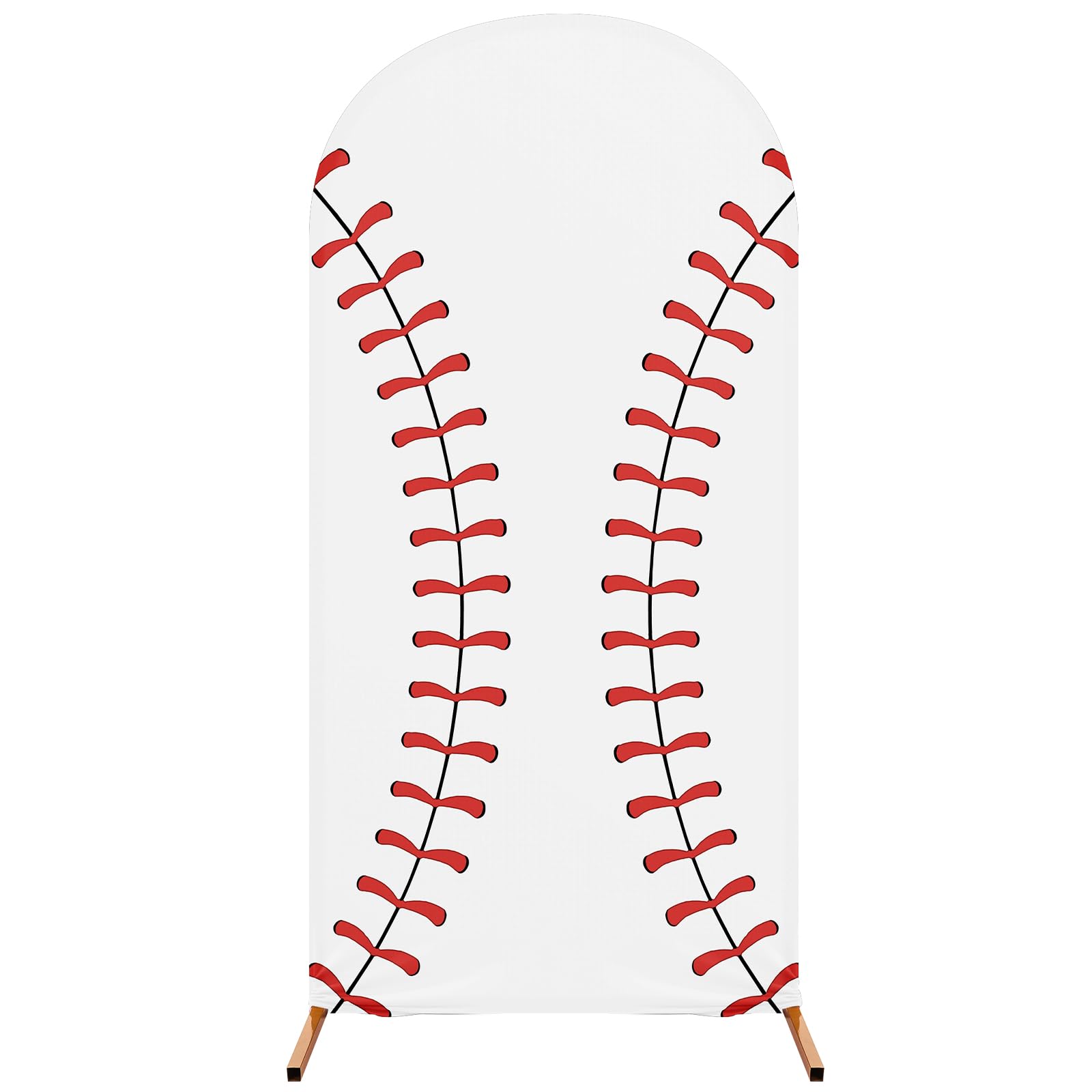 Photo 1 of RimCereal 7.2 ft Baseball Party Arch Backdrop Cover Baseball Theme Arch Spandex Stretch Backdrop Stand Cover for Wedding Birthday Banquet Boys Girls Shower Ceremony Decoration