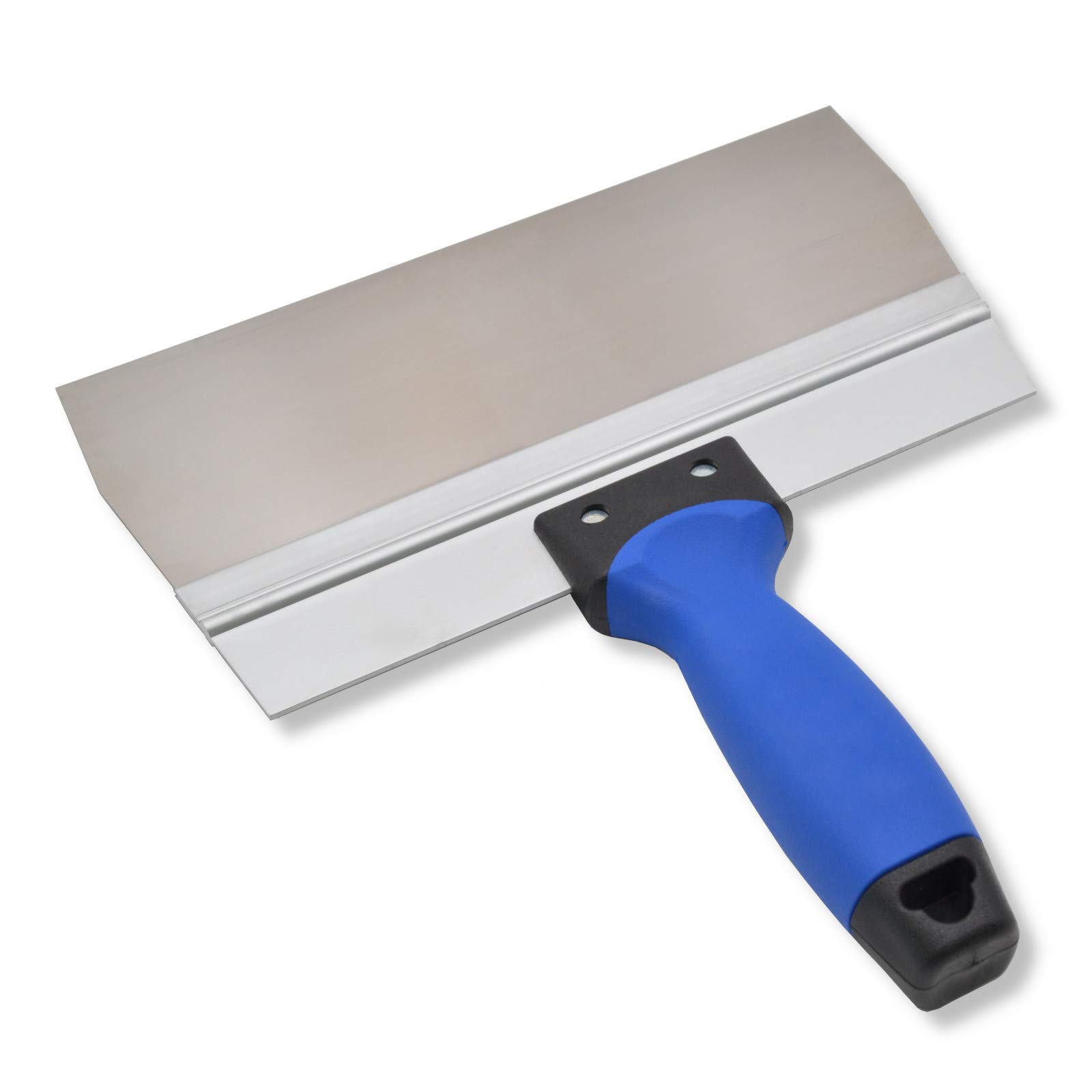 DEWEPRO Lot de 2 Spatules Larges 250 x 95 mm en Acier Inoxydable – Antirouille et Résistantes aux Acides – Poignée Soft 2K avec Support Aluminium – Spatules pour Placo, Rénovation et Finitions