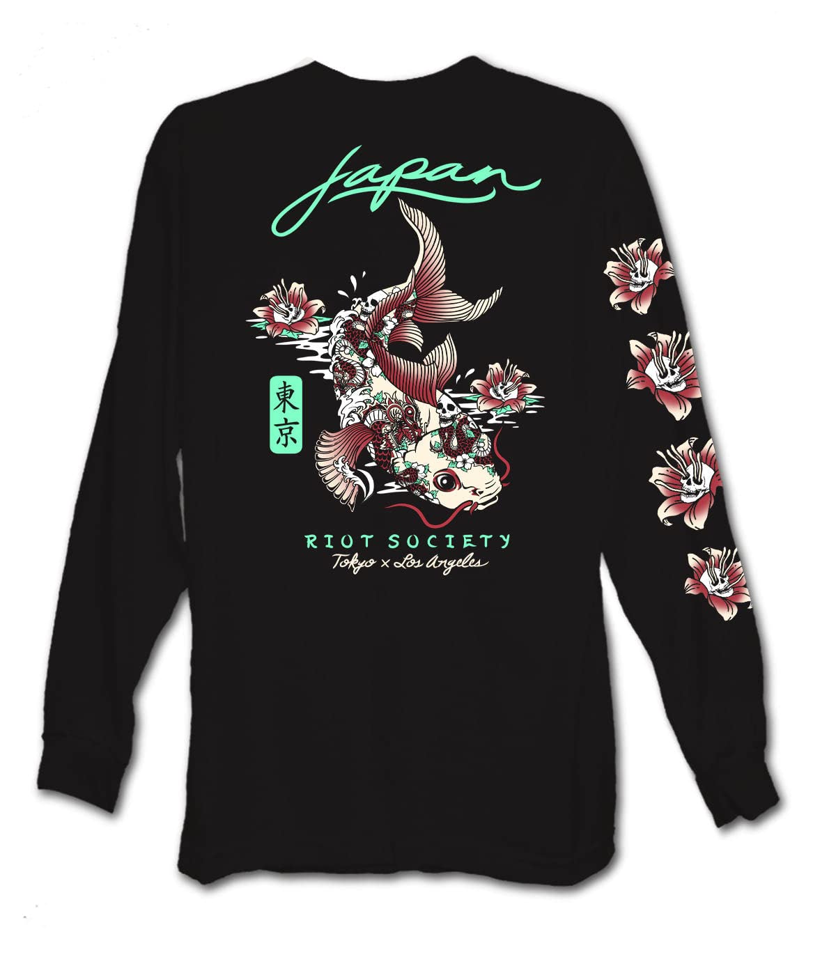 Riot SocietyMen's Long Sleeve Graphic and Embroidered Fashion T-Shirt