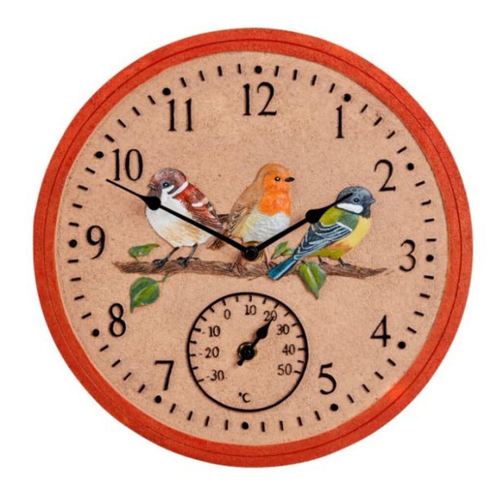 Smart Garden Outside In Birdwood Thermometer & Wall Clock