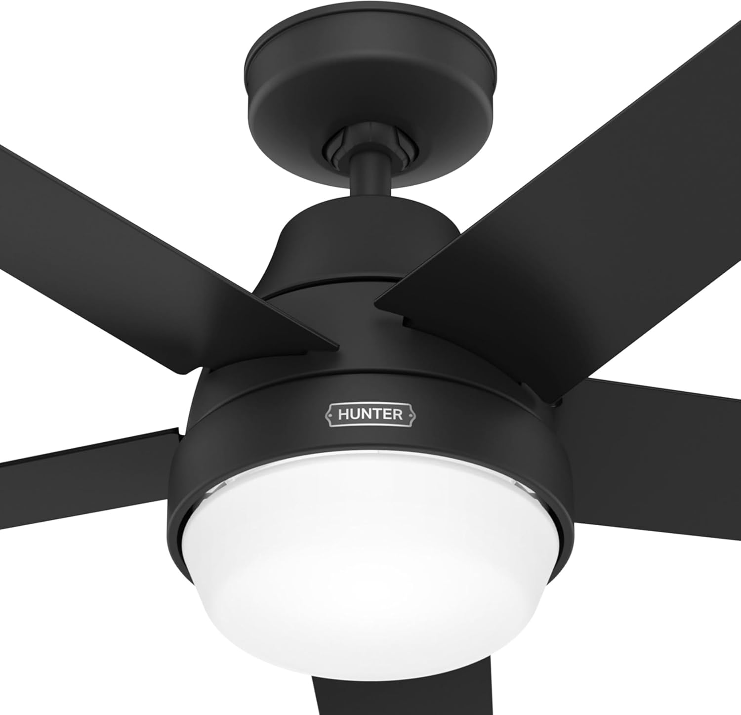 Hunter Fan 60 Inch Matte Black Indoor Ceiling fan with Remote for Living Room, Office, Kitchen (Renewed)