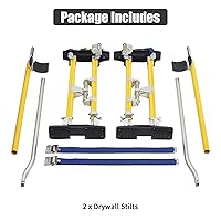 Vista 6 de Zancos para Paneles de Yeso de 24-40 Pulgadas de Altura Ajustable Elevadores Herramienta de Aluminio para Pintar Acabado Podar Ramas Limpiar