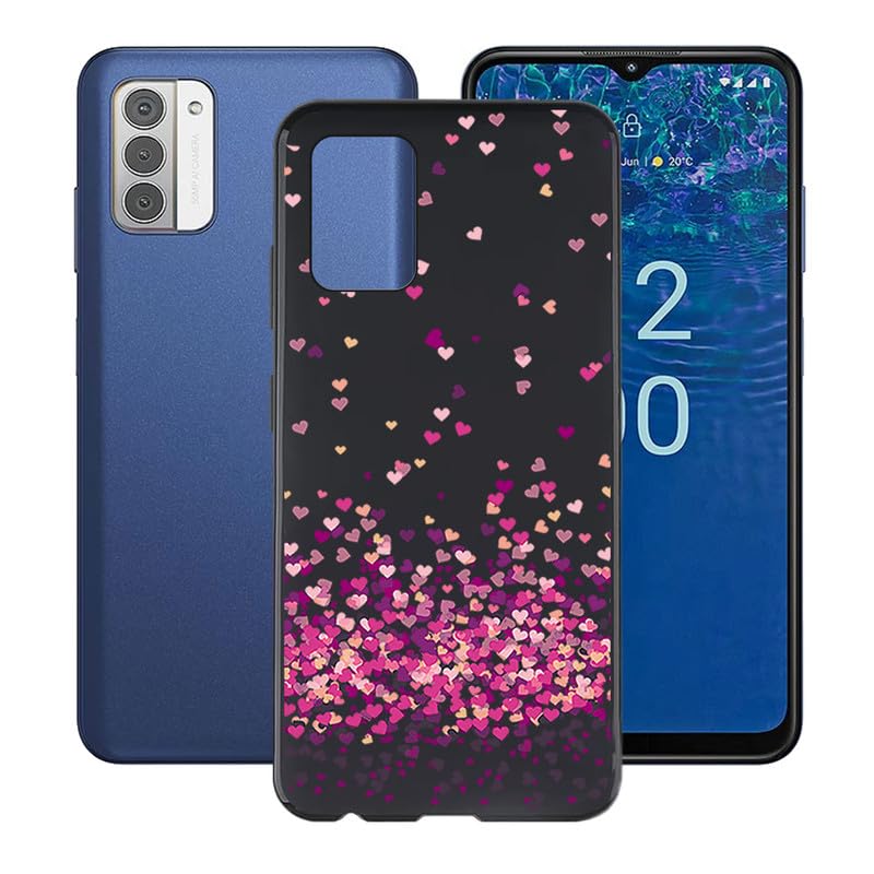 AQGG for Nokia G310 5G (6.56") Case, Soft Silicone Bumper Shell Black Flexible Rubber Phone Protective Cases TPU Cover for Nokia G310 5G - Love