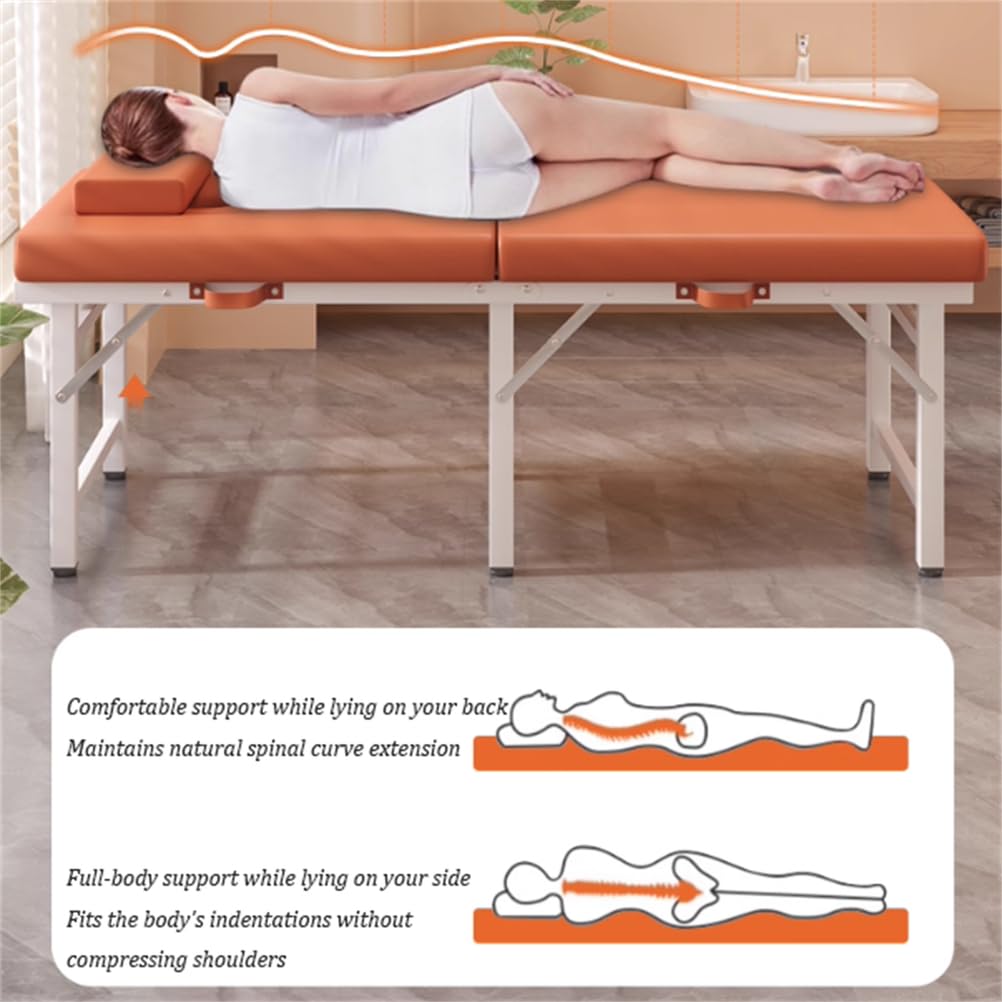 Lettino Pieghevole per estetica, Letti Pieghevoli per Terapia di Medicina Tradizionale Cinese, Lettino Portatile per agopuntura e Tatuaggi,H,185 * 70 * 60CM