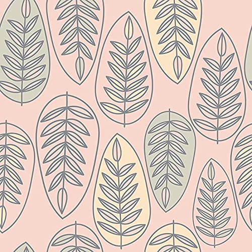 Papier peint feuilles stripées pour chambre et salon style nature moderne - 3