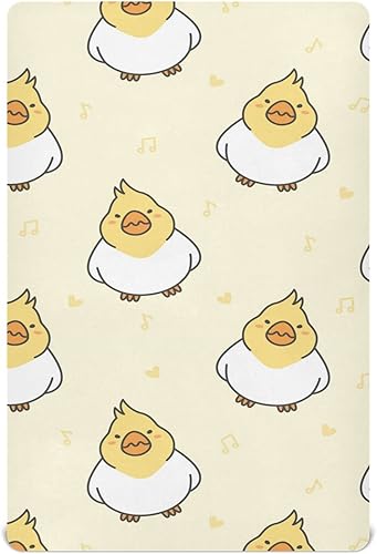 Sábanas para cuna de bebé con diseño de pájaro cacatúa, suave, transpirable, protector de colchón para cuna, para regalos, niños y niñas, colchón de