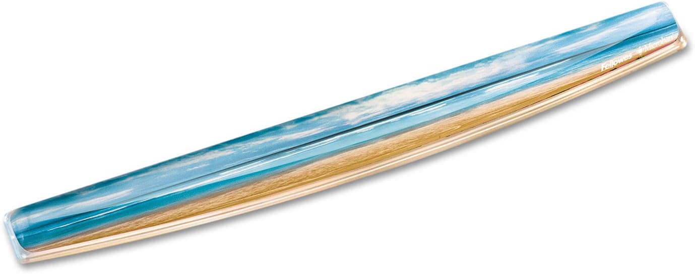 Fellowes Photo Gel Keyboard Wrist Rest with Microban Protection, Sandy Beach (9179401)