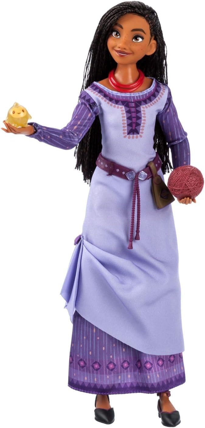 Disney Store Official Asha Singing Doll – Wish - 11 inch - Mesmerizing Melodies with Authentic Look - Interactive Music Play - Ideal Gift for Music Lovers & Collectors