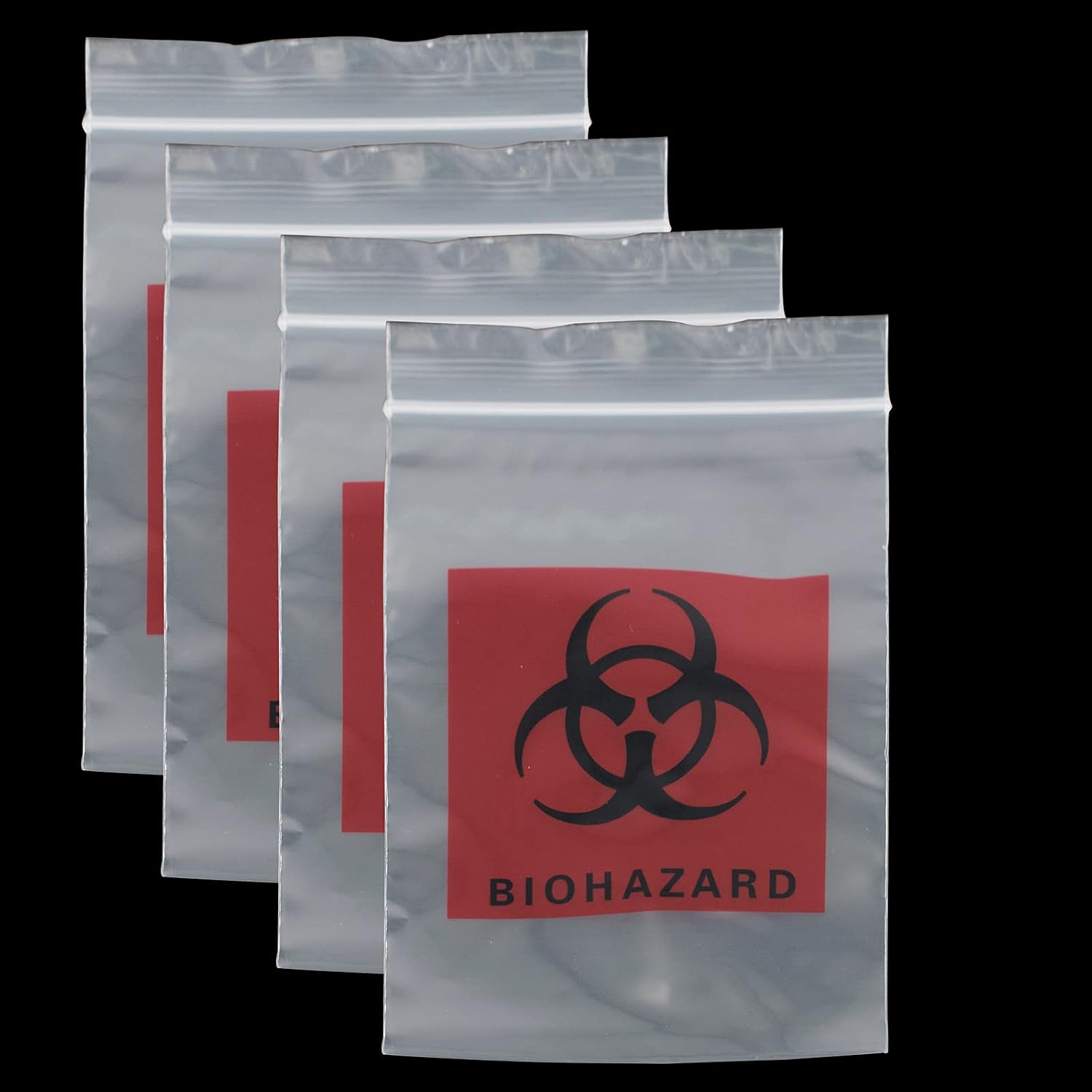 200 Pack 6x9" Biohazard Specimen Bags With Zipper & External Document Pocket