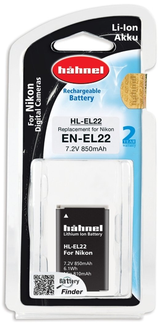 Hahnel En-El22 850Mah 7.2V Hl-El22 Battery For Nikon Digital Camera 5099113802026