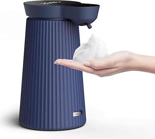 Dispensador automático de jabón, dispensador automático de jabón espumoso de 3 niveles de 17 onzas, pantalla inteligente del nivel de dispensación,