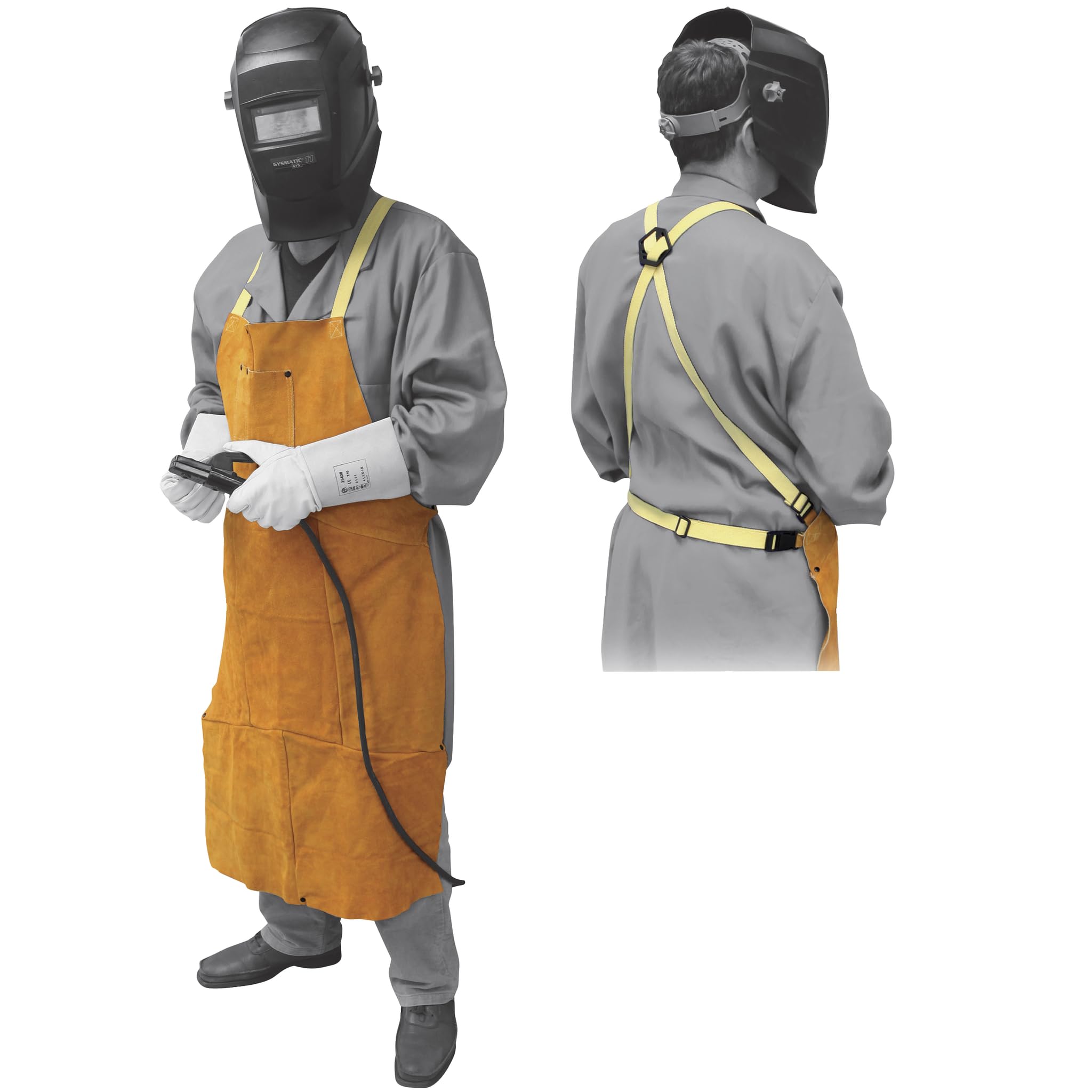 Gys Mixte - GYS WELDING APRON, Yellow, 30 x 27 cm EU