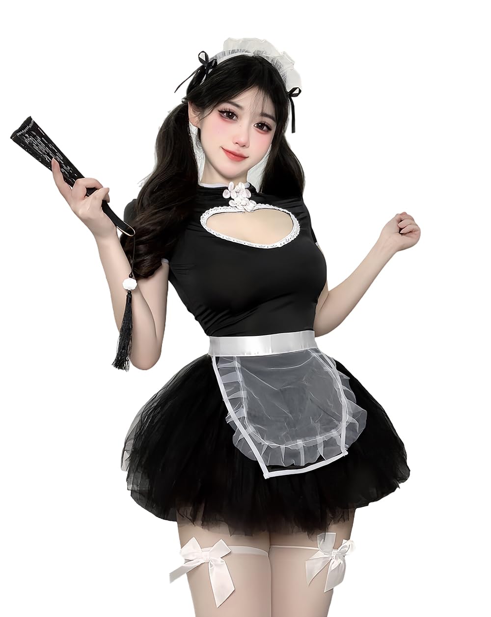 Amazon.co.jp: jwyndsq(おと) メイド服 仮装 胸空き セクシー