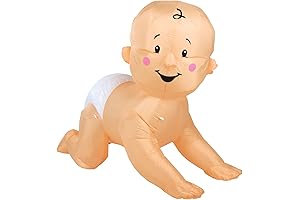 Beistle Jumbo Rainbow Baby Inflatable - Smile for Your Bright Future Shower!