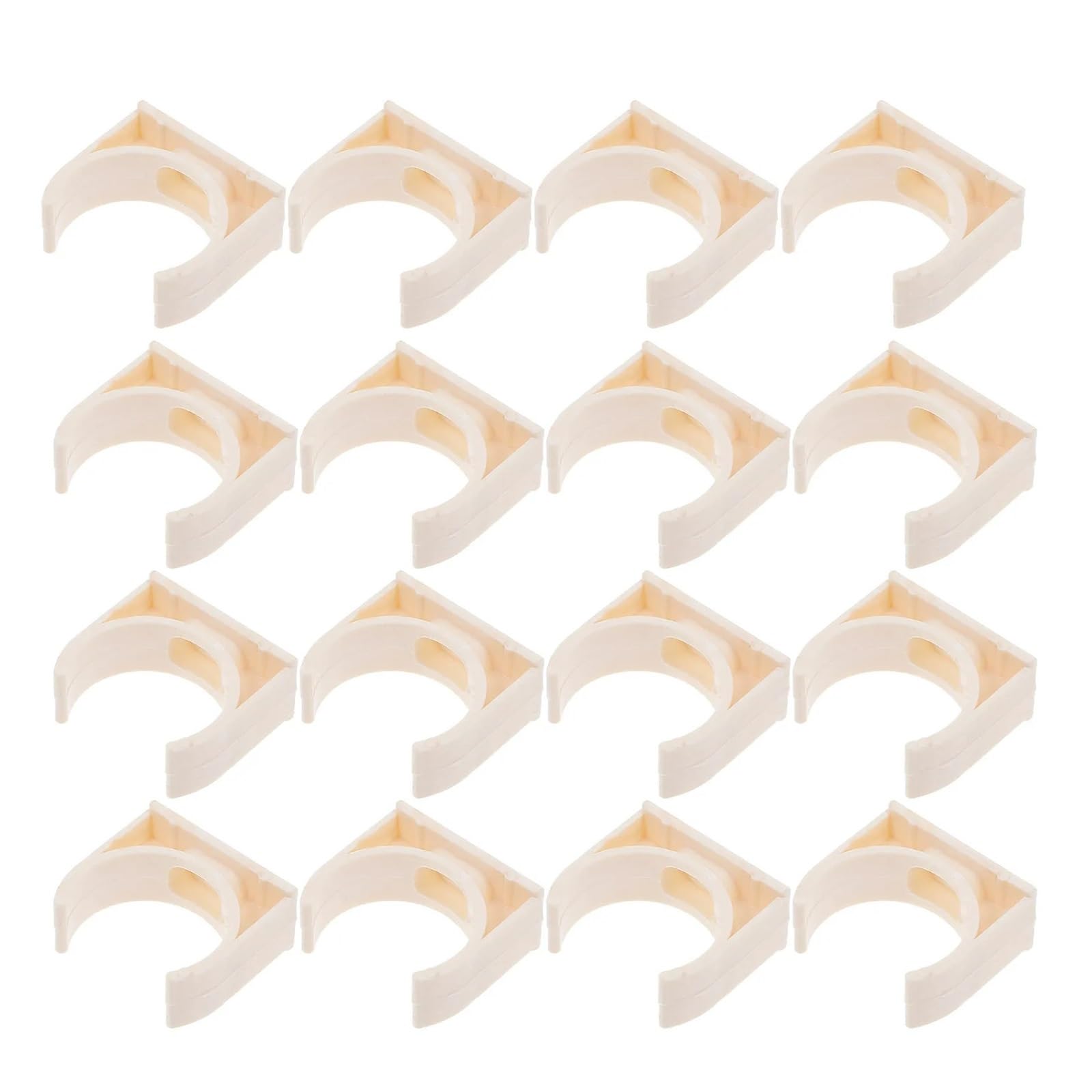DWAMMEBRS PVC Water Pipe Clamps 40Pcs Plastic Clamp Tools 25Mm Diameter Beige