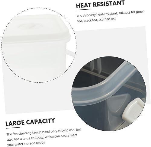 Miniatura 5 de DOITOOL Hervidor frío con grifo, botella de agua, piedras enfriadoras para bebidas, recipientes con tapas, dispensador de bebidas de 5 galones,