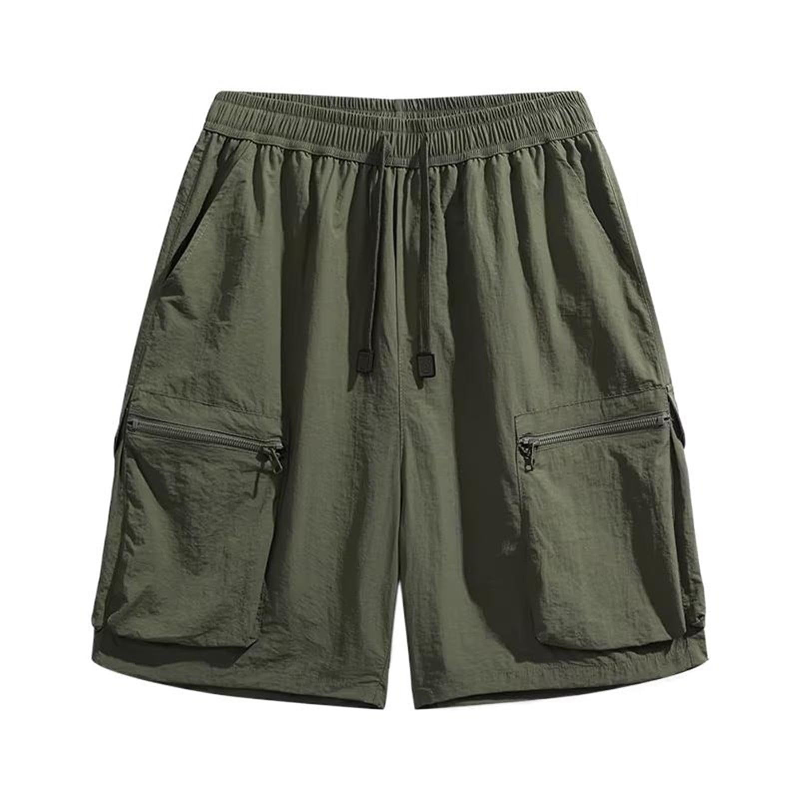 Herren Große Größe Shorts Sommer, schnell trocknende Eisseide-Schweißshorts