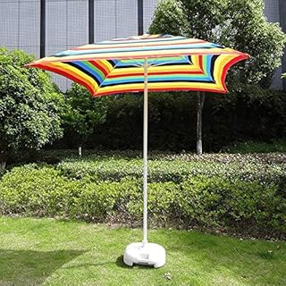 HZH Guarda-chuvas quadrados ao ar livre de 2mX2m, toldo de sombra de pátio, guarda-chuvas de jardim para guarda-chuvas de praia/piscina/terraço, reforços de fibra de vidro duplo, proteção solar