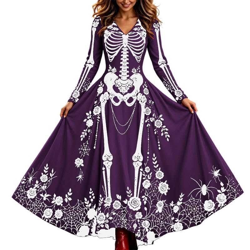 Halloween Dresses for Women Costume Adult Costumes Woman Womens Wedding Dress Ladies Adults Witch White Rockabilly Outfits Plus Size Cocktail 1950s 50s Gothic Clothes Women's Vampire Party
