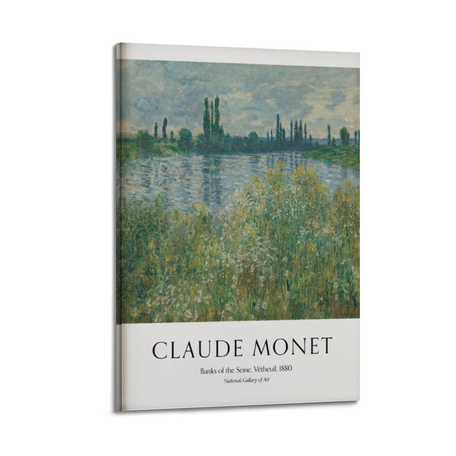 xiaoxiaoshen Claude Monet 'banks of The Seine' Canvas Poster Wall Art Prints Room Aesthetic Murals Bedroom And Living Decorations 20x30inch(50x75cm)