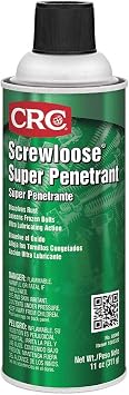 CRC Screwloose Super Penetrant 03060 11 WT OZ, Plastic Safe Aerosol for Corroded Fasteners, Seized Mechanical Components
