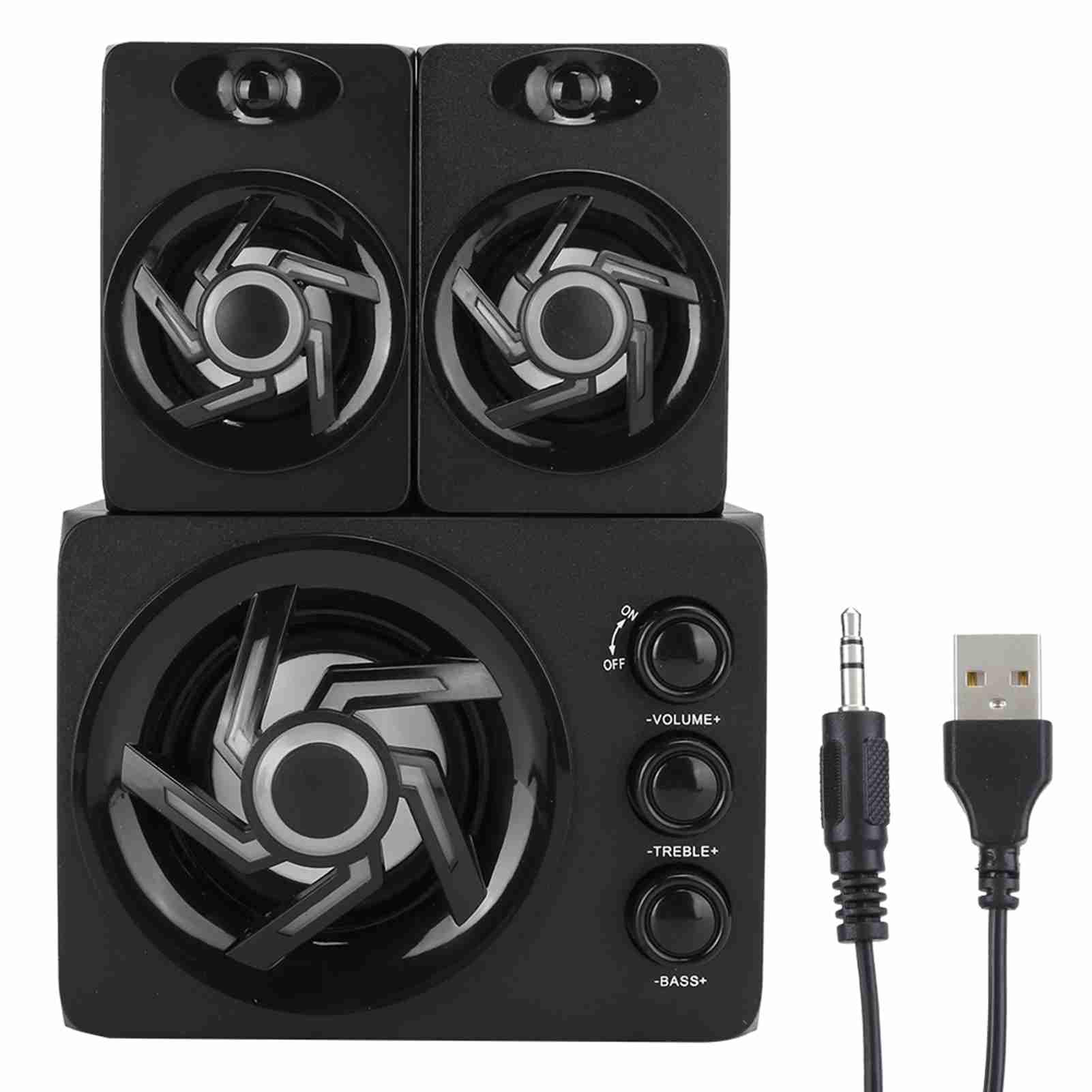 Cryfokt di Altoparlanti 2.1 per Computer Desktop con Subwoofer e Luci RGB