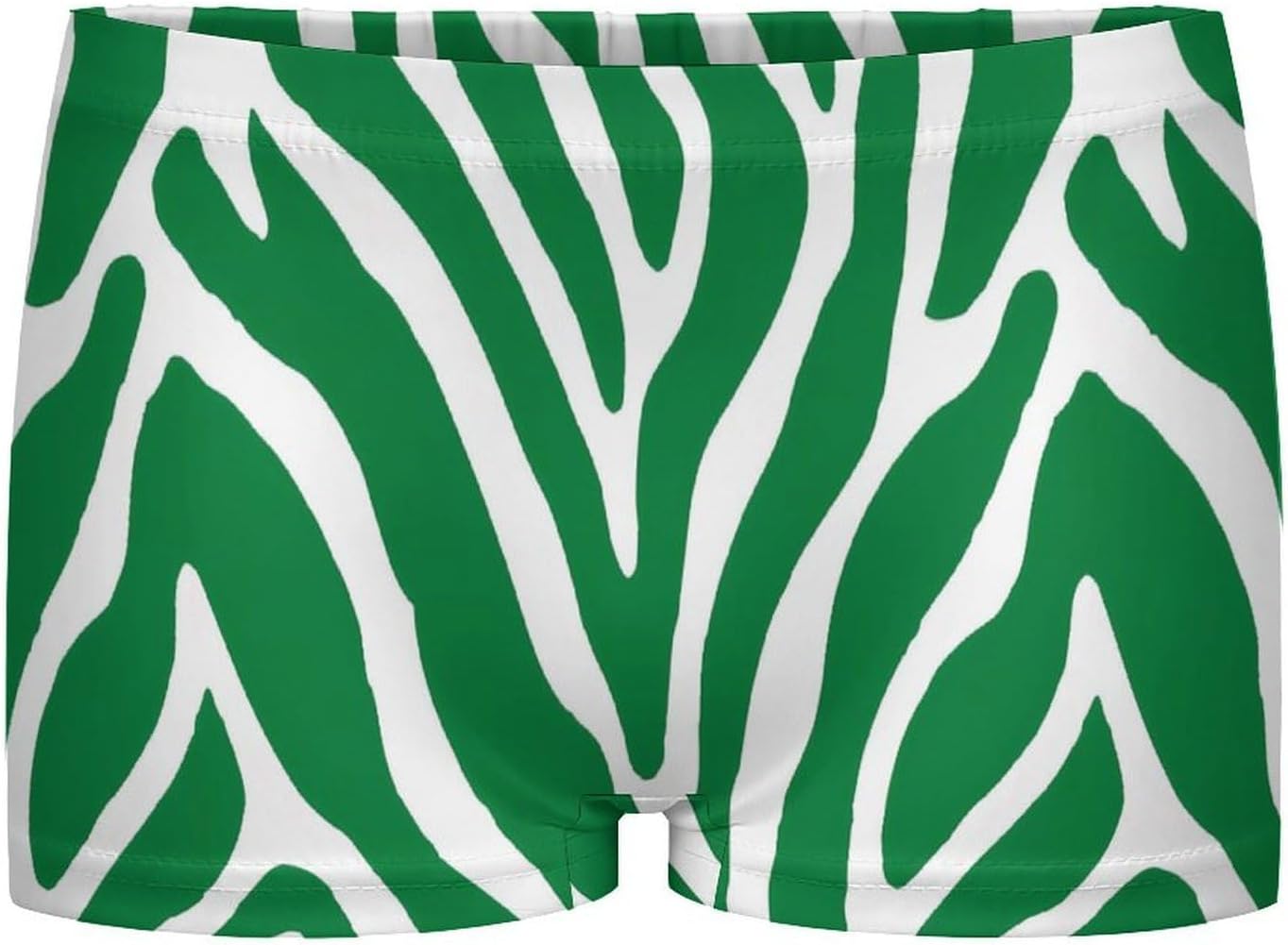 Green Zebra Stripes Funny Women's Boxer Briefs Breathable Underpants Trunks Stretch Underwear
