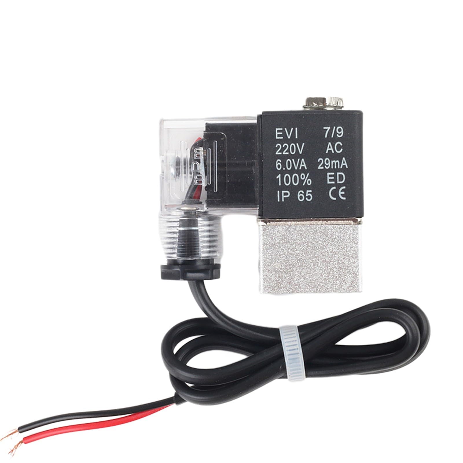 Silent Air Compressor Pump Accessory Solenoid Valve Exhaust One-Way Check Valves Accessories Tools 1Pcs(Iron Cover)